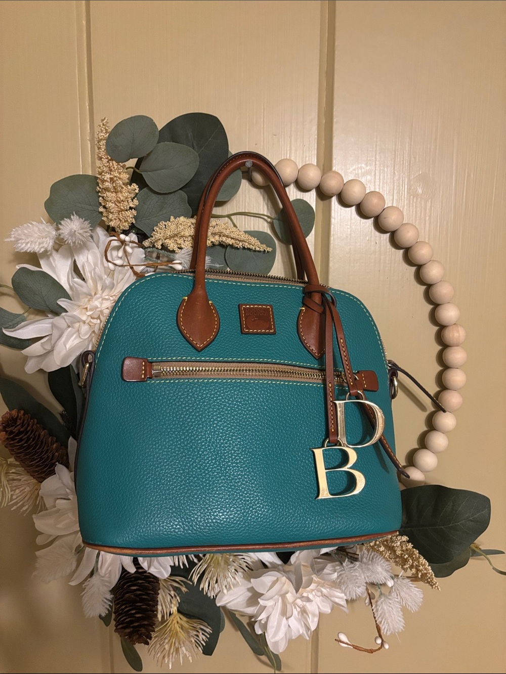 Pebble Grain Domed Satchel
